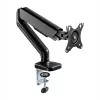 WINX RISE Pro Vollbeweglicher Monitorarm - Einzel 17-32 inch Gasfeder Tischhalterung, VESA 75/100, C-Klemme & Grommet, Schwarz