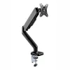 WINX RISE Pro Vollbeweglicher Monitorarm - Einzel 17-32 inch Gasfeder Tischhalterung, VESA 75/100, C-Klemme & Grommet, Schwarz
