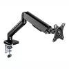 WINX RISE Pro Vollbeweglicher Monitorarm - Einzel 17-32 inch Gasfeder Tischhalterung, VESA 75/100, C-Klemme & Grommet, Schwarz