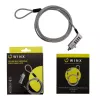 WINX Secure Max Universal Code Cable Lock - 4-stelliges, zurücksetzbares Zahlenschloss, geflochtener Stahl, 1,8 m, Schwarz/Silber