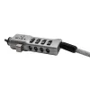 WINX Secure Max Universal Code Cable Lock - 4-stelliges, zurücksetzbares Zahlenschloss, geflochtener Stahl, 1,8 m, Schwarz/Silber
