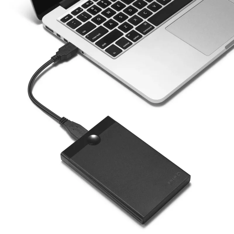 WINX STORE Fast 2,5 Zoll USB 3.2 Gen 1 SATA HDD/SSD-Gehäuse, werkzeuglos, Schwarz