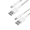 WINX USB-auf-Type-C|Lightning-Ladekabel 2-in-1-Split-Kabel 1,2m Schwarz