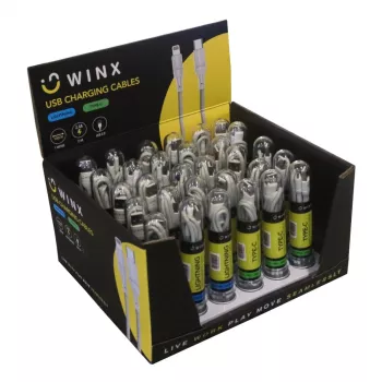 WINX USB-auf-Type-C|Lightning-Ladekabel 2-in-1-Split-Kabel 1,2m Schwarz
