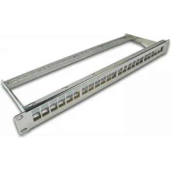 Wirewin 24-Port Keystone Blindpatchpanel, 19 Zoll, Nickel, Geschirmt (TKS PANEL 24 NICKEL)