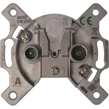 WISI Universal-Antennendose DB 03 D 2-Loch Einzeldose 5 dB SAT/TV/Radio