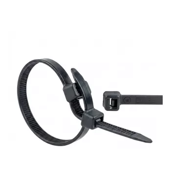 WKK Kabelbinder 370 mm 7,60 mm Schwarz UV-stabilisiert 100 Stück