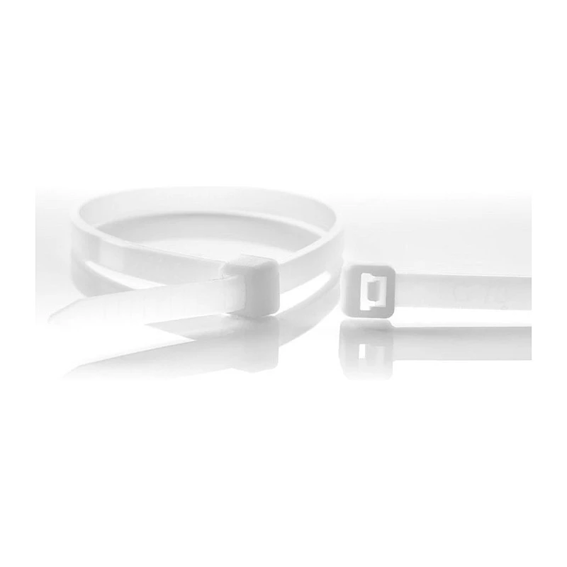 WKK PA66 Natur Kabelbinder 100 x 2,5 mm, 100er-Pack, selbstsichernd, UL94 V2