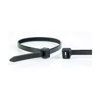 WKK UV-stabilisierte schwarze Nylon-Kabelbinder 100 x 2,5 mm, 100er-Pack
