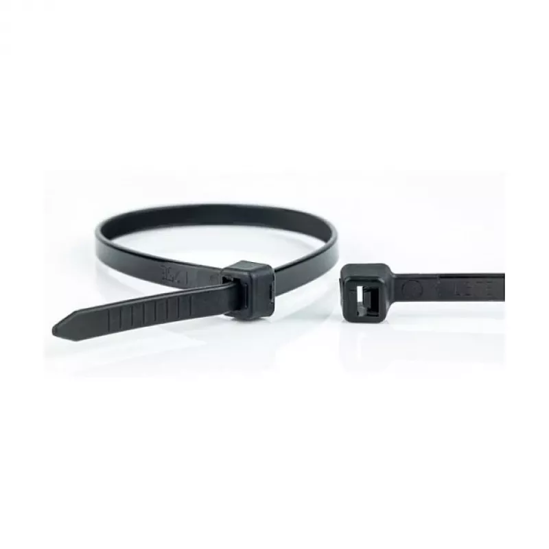 WKK UV-stabilisierte schwarze Nylon-Kabelbinder 100 x 2,5 mm, 100er-Pack
