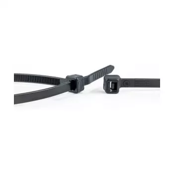 WKK UV-stabilisierte schwarze Nylon-Kabelbinder 100 x 2,5 mm, 100er-Pack