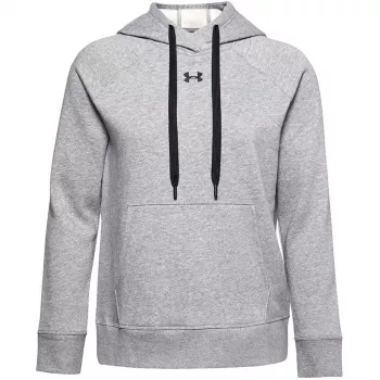 Under Armour Rival Fleece Hoodie für Damen, Mod Gray/Weiß