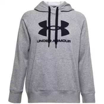 Under Armour Damen Rival Fleece Logo Hoodie Mod Gray