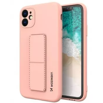 Wozinsky Apple iPhone 12 Kickstand Case Silikonhülle mit Standfuß Pink