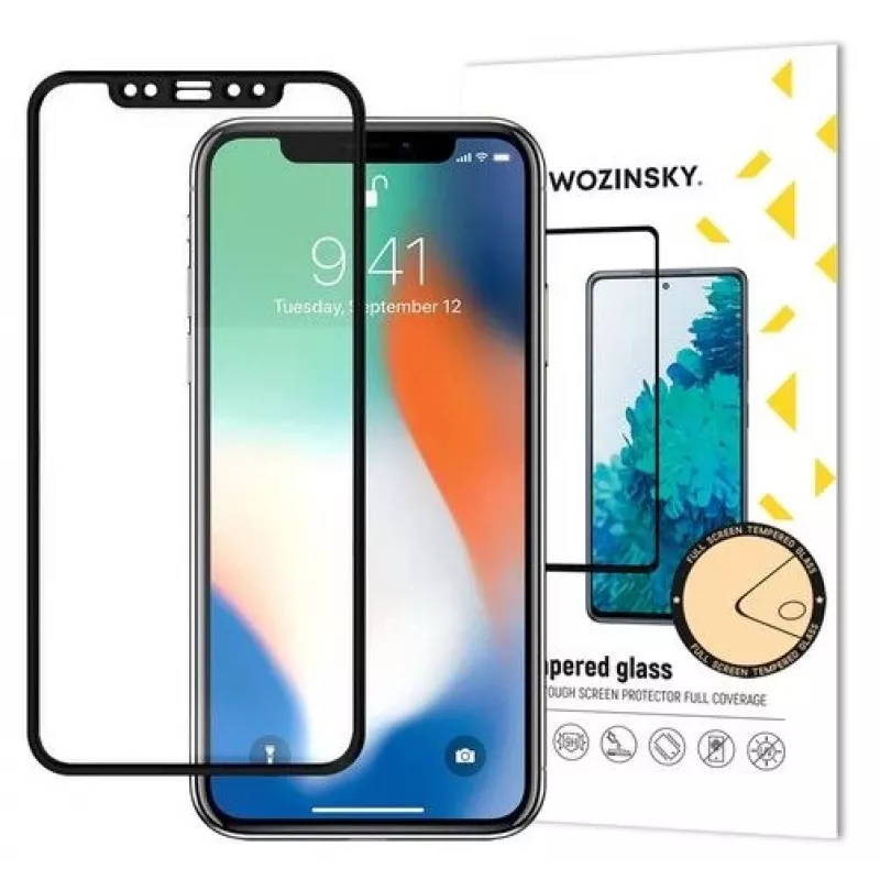 Wozinsky Apple iPhone 12 Pro/12 Glue Tempered Glass Full Screen Black