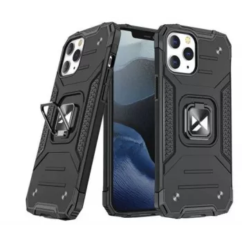Wozinsky Apple iPhone 12 Pro Max Ring Armor Hülle mit Ständer - Robuste Schutzhülle, Schwarz