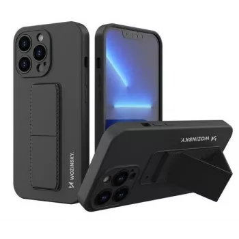 Wozinsky Apple iPhone 13 Pro Max Ständer-Hülle Silikon mit Standfuß Schwarz
