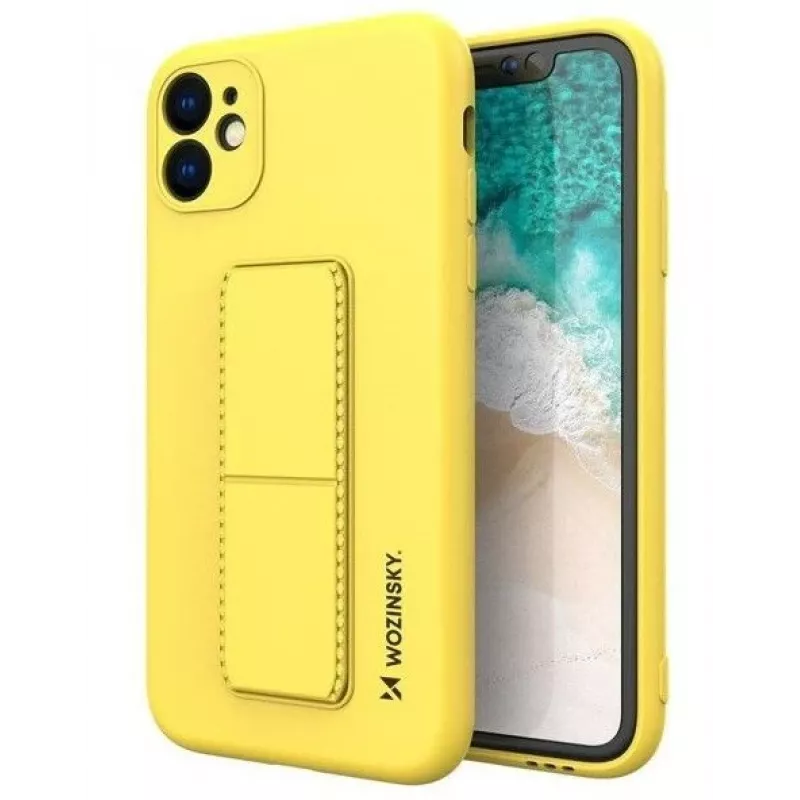 Wozinsky Apple Kickstand Case Flexible Silicone iPhone 11 Gelb