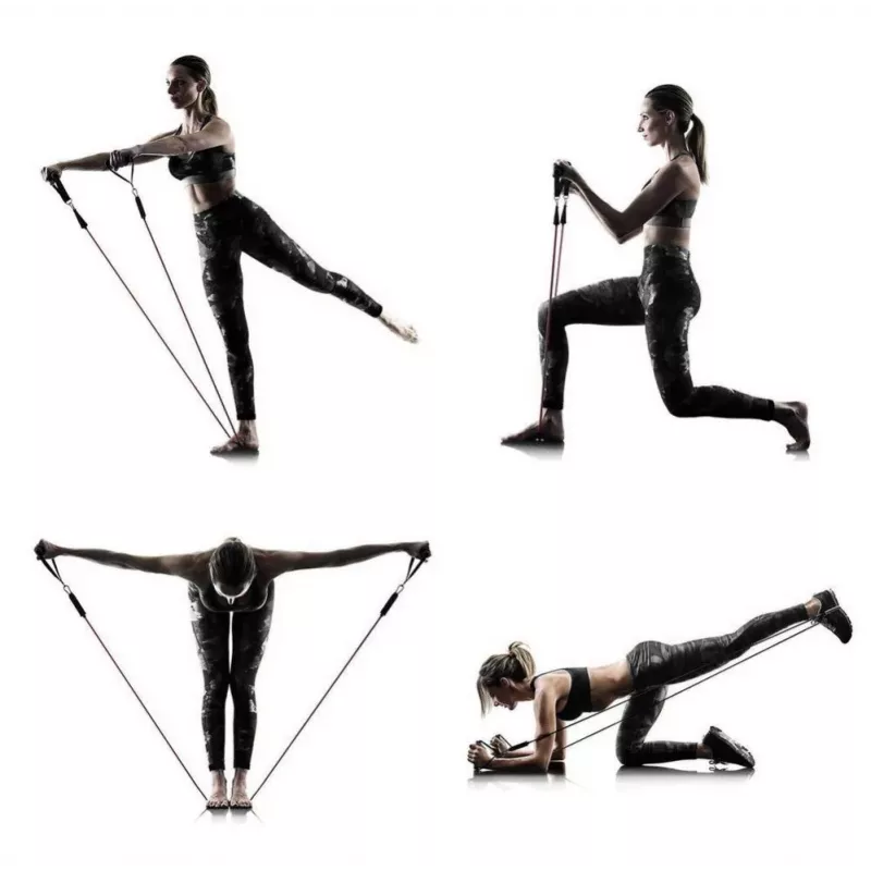 Wozinsky Set aus 5 Fitnessbändern Exercise Expander + Zubehör (WRTS5-01)