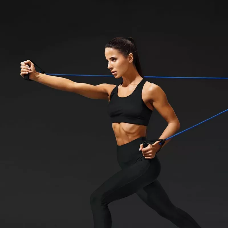 Wozinsky Set aus 5 Fitnessbändern Exercise Expander + Zubehör (WRTS5-01)