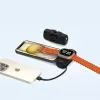 Wozinsky WF16-YLS Mini Power Bank 5000mAh 15W mit integriertem USB-C-Kabel und Apple Watch-Ladegerät - Schwarz
