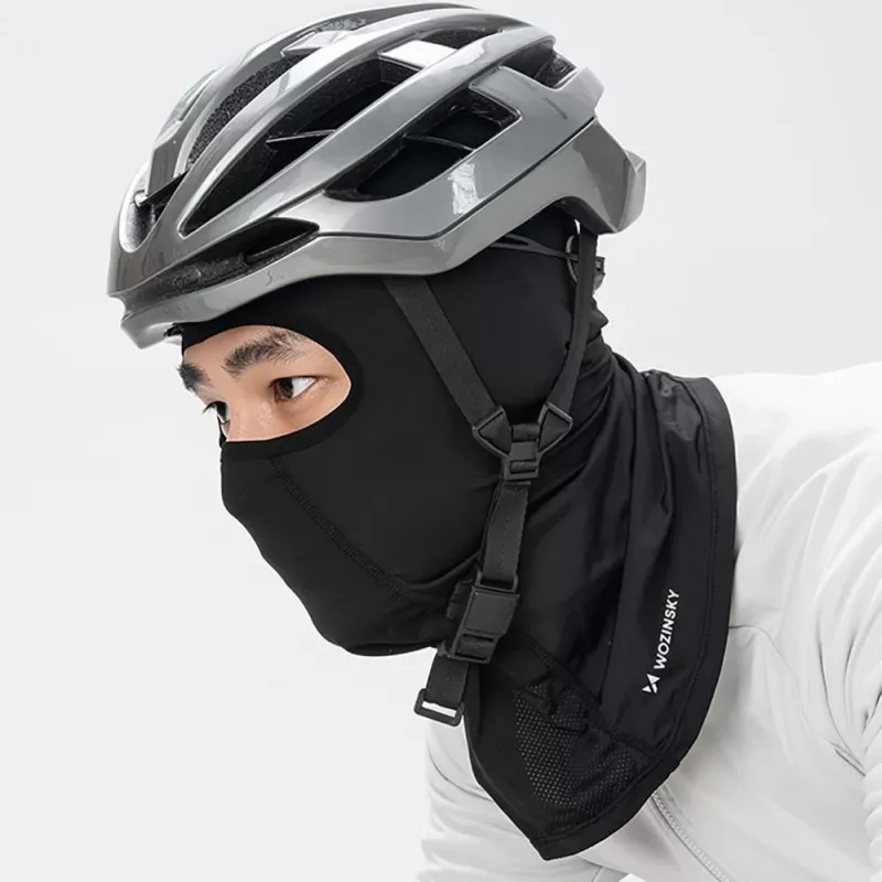 Wozinsky WKM-01B Sturmhaube für Motorrad/Fahrrad, Schwarz