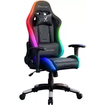 X Rocker Agility Compact eSports Gaming Office Chair mit LED-Beleuchtung & App-Steuerung - Schwarz (2023028)