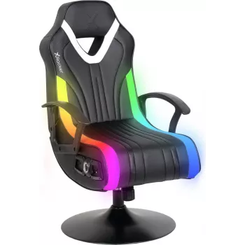 X-Rocker Fury RGB 2.1 Gaming Floor Rocker Chair Schwarz mit Neo Motion LED & 2.1 Soundsystem (2023039)