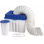 Xavax Universal Ablaufschlauchhalter für Waschmaschine und Trockner, Grau, Clip-On, Knick­schutz, werkzeuglose Montage 00111341