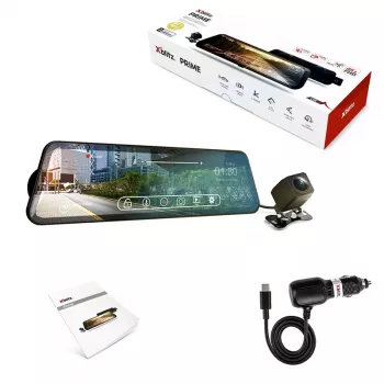 XBLITZ Prime Rückspiegel-Dashcam mit FHD-Rückfahrkamera und WLAN