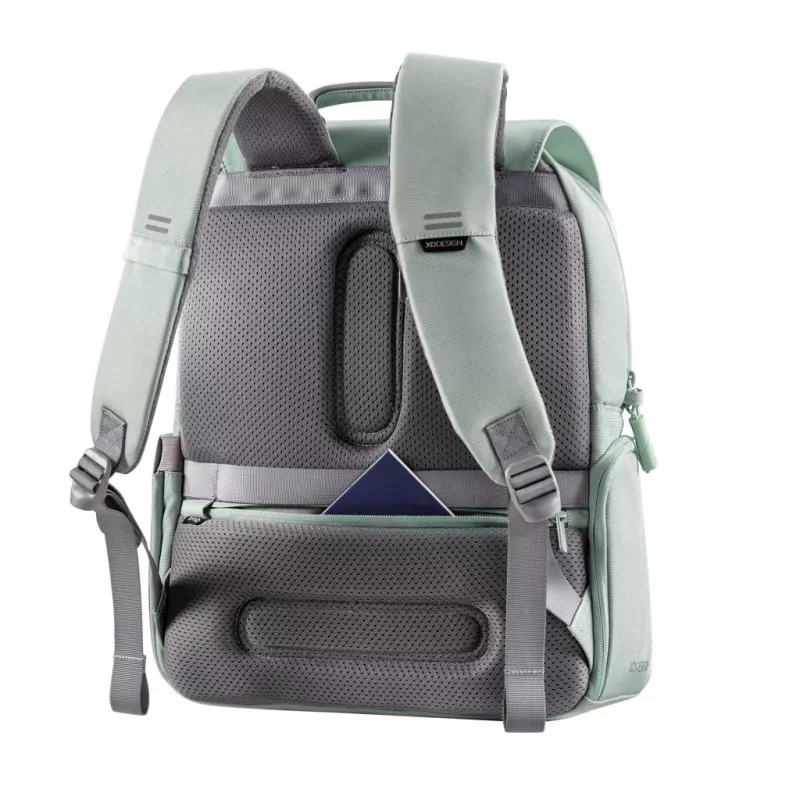 XD Design Soft Daypack Mint 15L Rucksack aus recyceltem PET, diebstahlsicher, mit Laptopfach, USB-Anschluss und RFID-Schutz