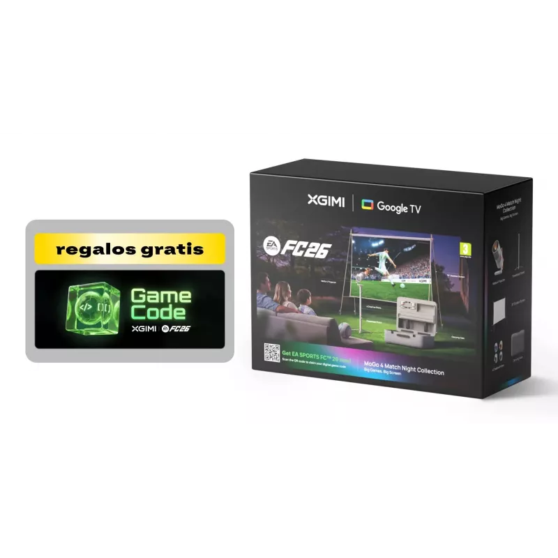 XGIMI MoGo 4 LED Match Night Bundle mit Google TV, Leinwand, Tasche, Ständer, Filter, FC26-Code (WK08K-5)