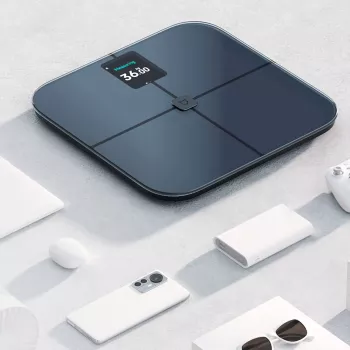 Xiaomi Körperzusammensetzungswaage S400 PRO Intelligente Badezimmerwaage mit 25 Gesundheitsmetriken, Dual-Frequenz-BIA, Bluetooth 5.0, Verstecktem LED-Display, Baby- & Objektwiegemodi