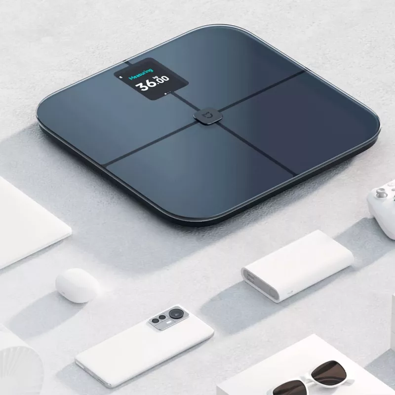 Xiaomi Körperzusammensetzungswaage S400 PRO Intelligente Badezimmerwaage mit 25 Gesundheitsmetriken, Dual-Frequenz-BIA, Bluetooth 5.0, Verstecktem LED-Display, Baby- & Objektwiegemodi