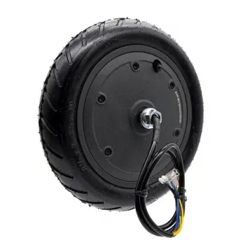 Xiaomi M365 Motor mit Reifen - 350W bürstenloser DC-Nabenmotor, 10 Zoll schlauchloser Luftreifen, Hinterrad, Schwarz