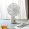 Xiaomi Wiederaufladbarer Mini-Ventilator BHR6089GL 2000mAh USB tragbarer Handventilator mit abnehmbarem Sockel, 4 Geschwindigkeiten, bürstenloser Motor, Weiß