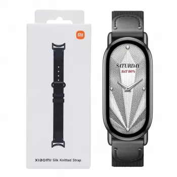 Xiaomi Smart Band 10 Gestricktes Seidenarmband - Ebenholzschwarz
