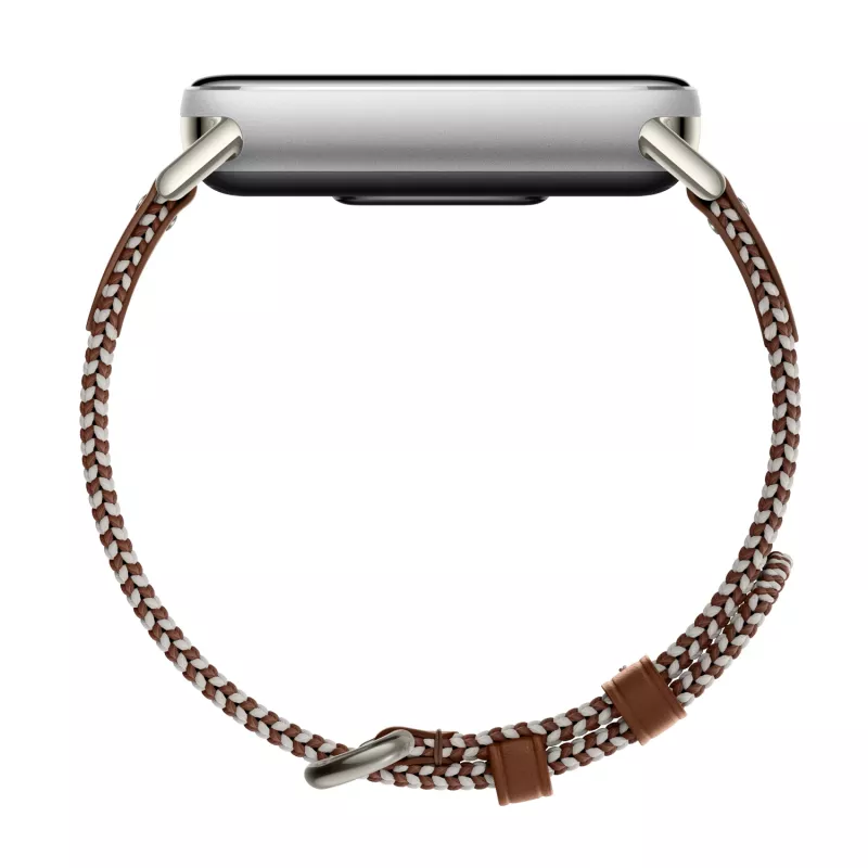 Xiaomi Smart Band 10 Gestrickter Seidenarmband - Federbraun