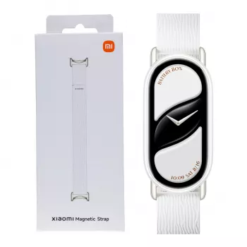 Xiaomi Smart Band 10 Magnetisches Kona-Lederarmband - Gletscherweiß