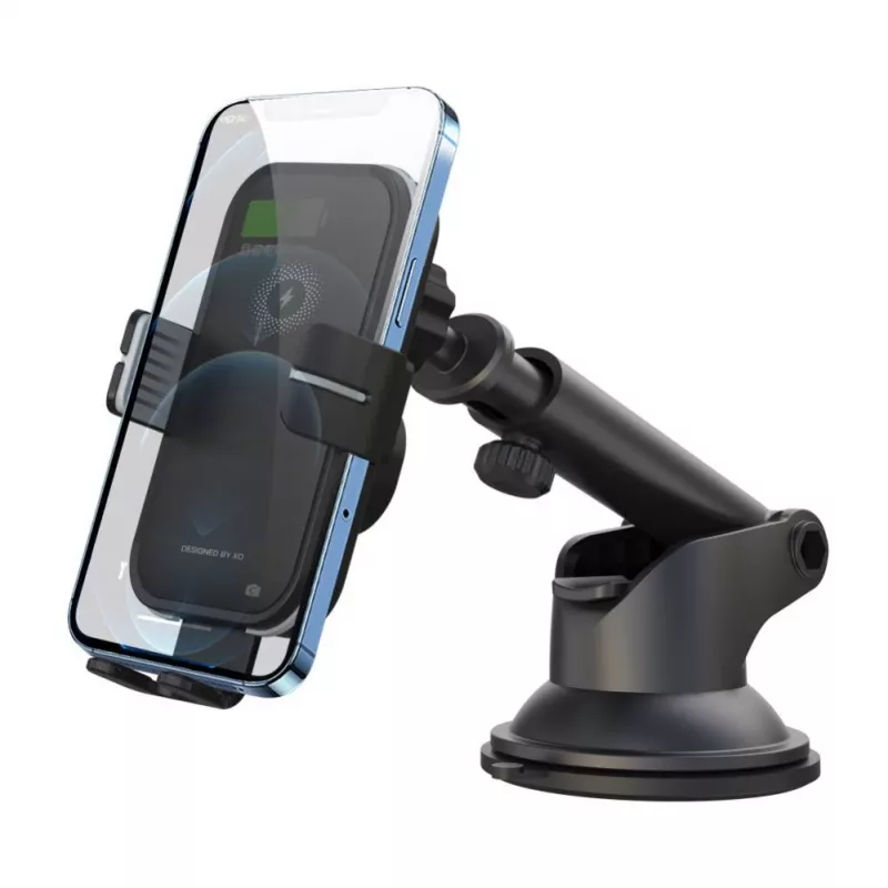XO Car Holder WX027 mit kabellosem Induktionsladegerät Schwarz 15W mit Saugnapf