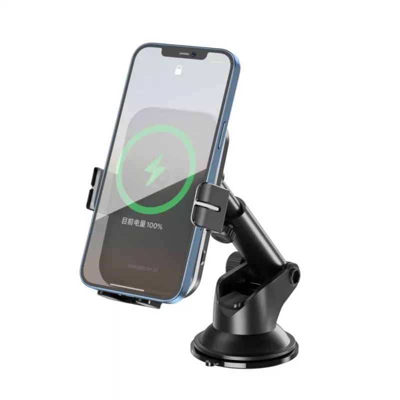 XO Car Holder WX027 mit kabellosem Induktionsladegerät Schwarz 15W mit Saugnapf
