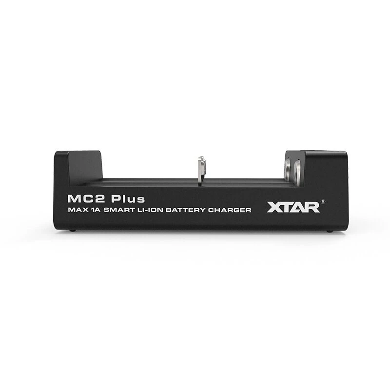 XTAR MC2+ 2-Slot Li-ion Akku-Ladegerät für 18650, 21700, 26650 und mehr (USB-betrieben)