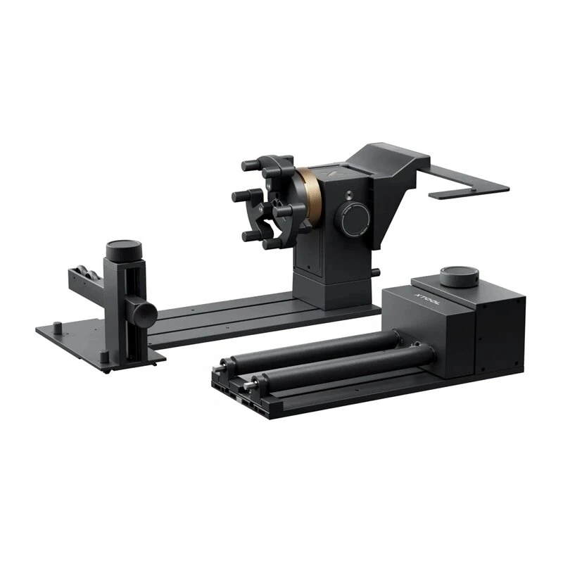 XTOOL RA3 Lite Rotating Adapter – 4-in-1 Rotary Attachment für xTool Laser-Gravierer (Chuck, Roller, Ring, Kugel)