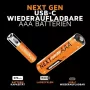 Xtorm NextGen AAA Batterien USB-C wiederaufladbar (4er-Pack) - 1,5V Li-Ion 600mAh