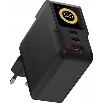 Xtorm NextGen GaN3 Ultra 140W Wandladegerät - PD 3.1, 2x USB-C, 1x USB-A, Schwarz XECNG1401