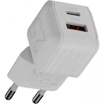 Xtorm NextGen GaN3 Ultra 25W USB-C & USB-A Wandladegerät – Weiß XECNG250
