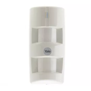 Yale SR-alarm Außenbewegungsmelder, PIR, IP55, 12 m Reichweite, 90° Winkel, 3xAA Batterien, 868 MHz, für Yale SR Smart Home Alarmsysteme