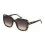 YALEA Damen-Sonnenbrille SYA027N530743 - Eckiges Gestell UV400-Schutz 53mm Glas