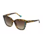 YALEA Damen-Sonnenbrille SYA028N550743 Havana Acetat Square Frame Gradient Brown Lens UV400