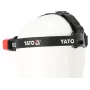 Yato YT-08594 COB LED Werkstattleuchte mit Magnetfuß und Schwenkhaken, 200 lm, 3x AA, Schwarz/Rot